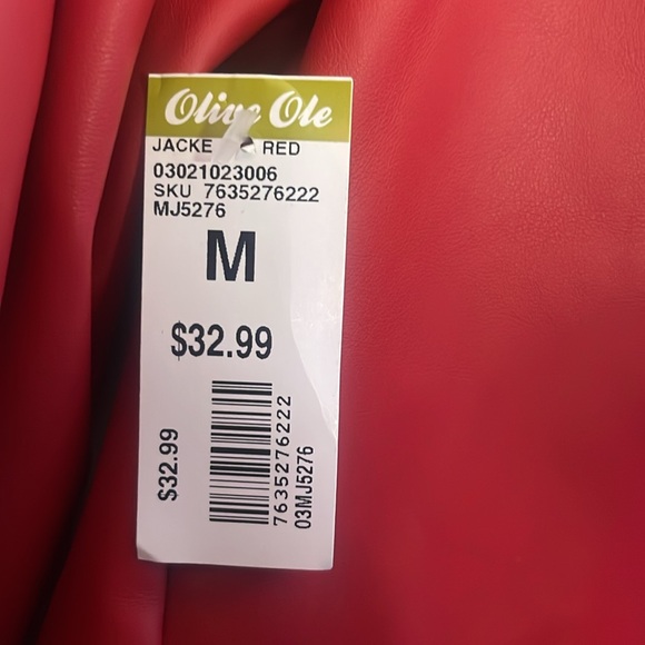 Red leather jacket - Picture 4 of 4